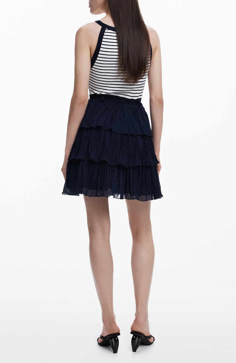 Desigual Mix Media Sleeveless Minidress, Alternate, color,