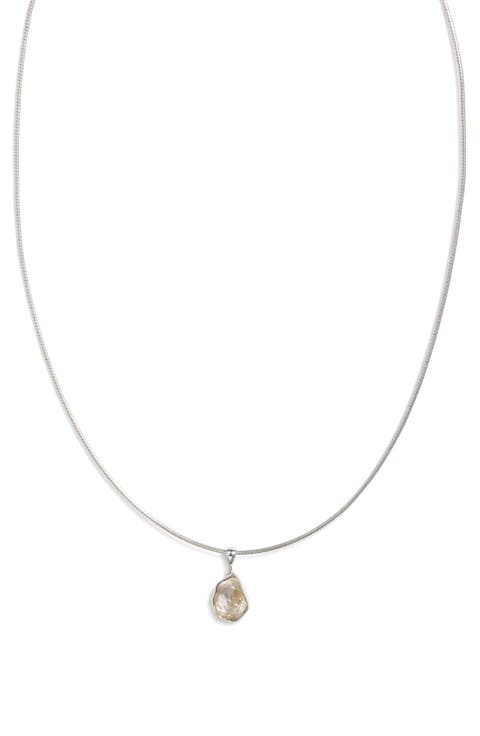 Little Falls Sterling Silver Herkimer Diamond Collar Necklace