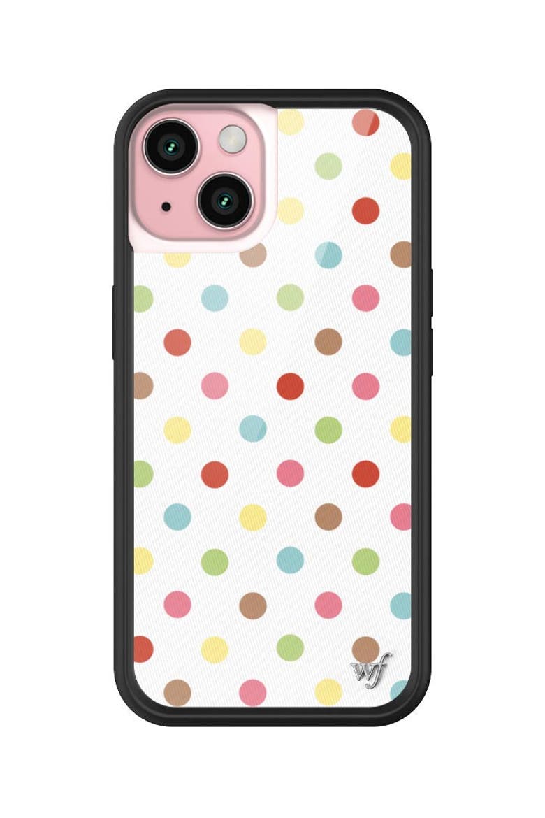 Confetti Polka Dots iPhone Case, Main, color, White