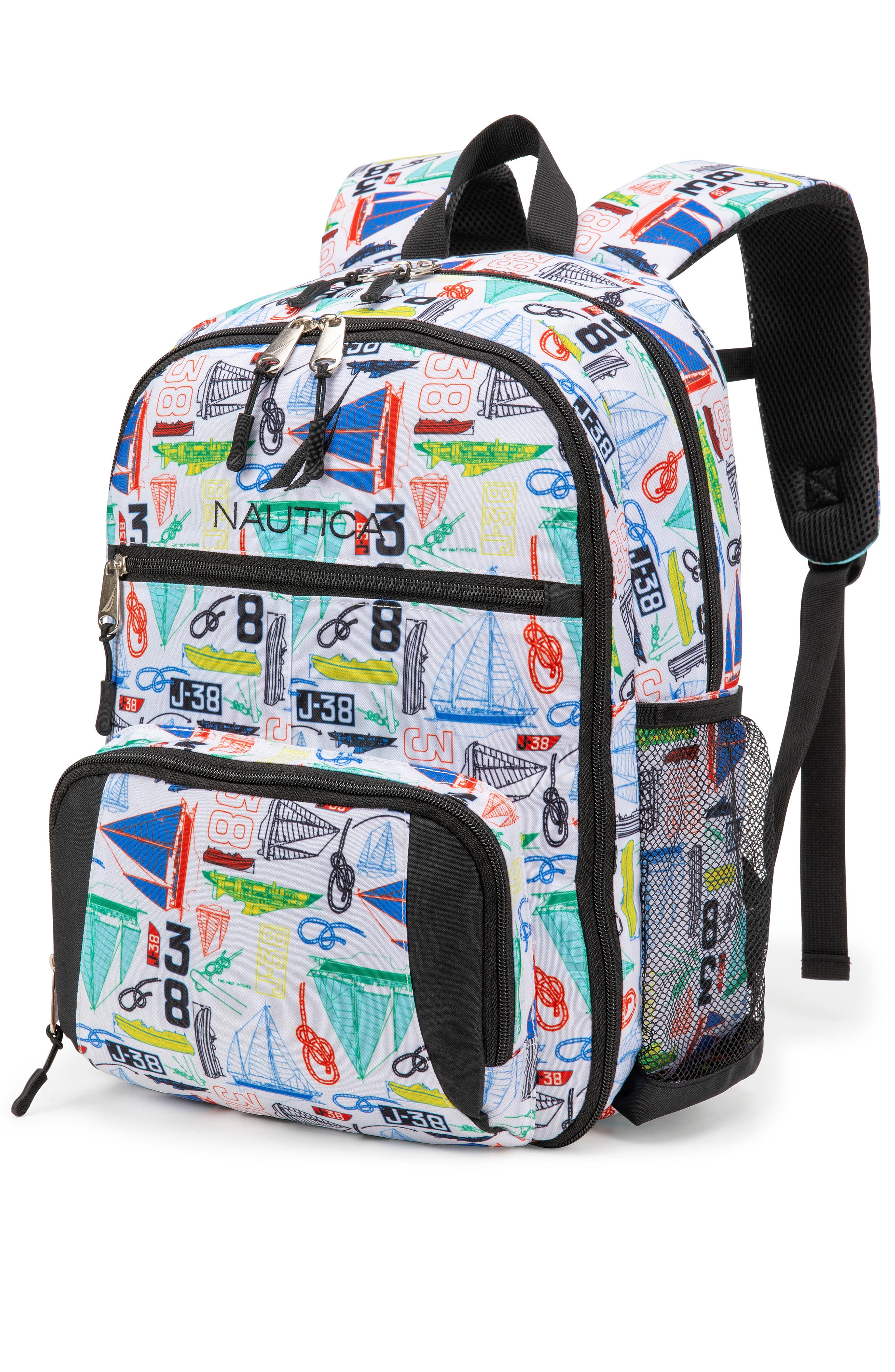 Nautica Sailboats 16 Inch Backpack for Kids and Teens, Alternate, color, Sailboats