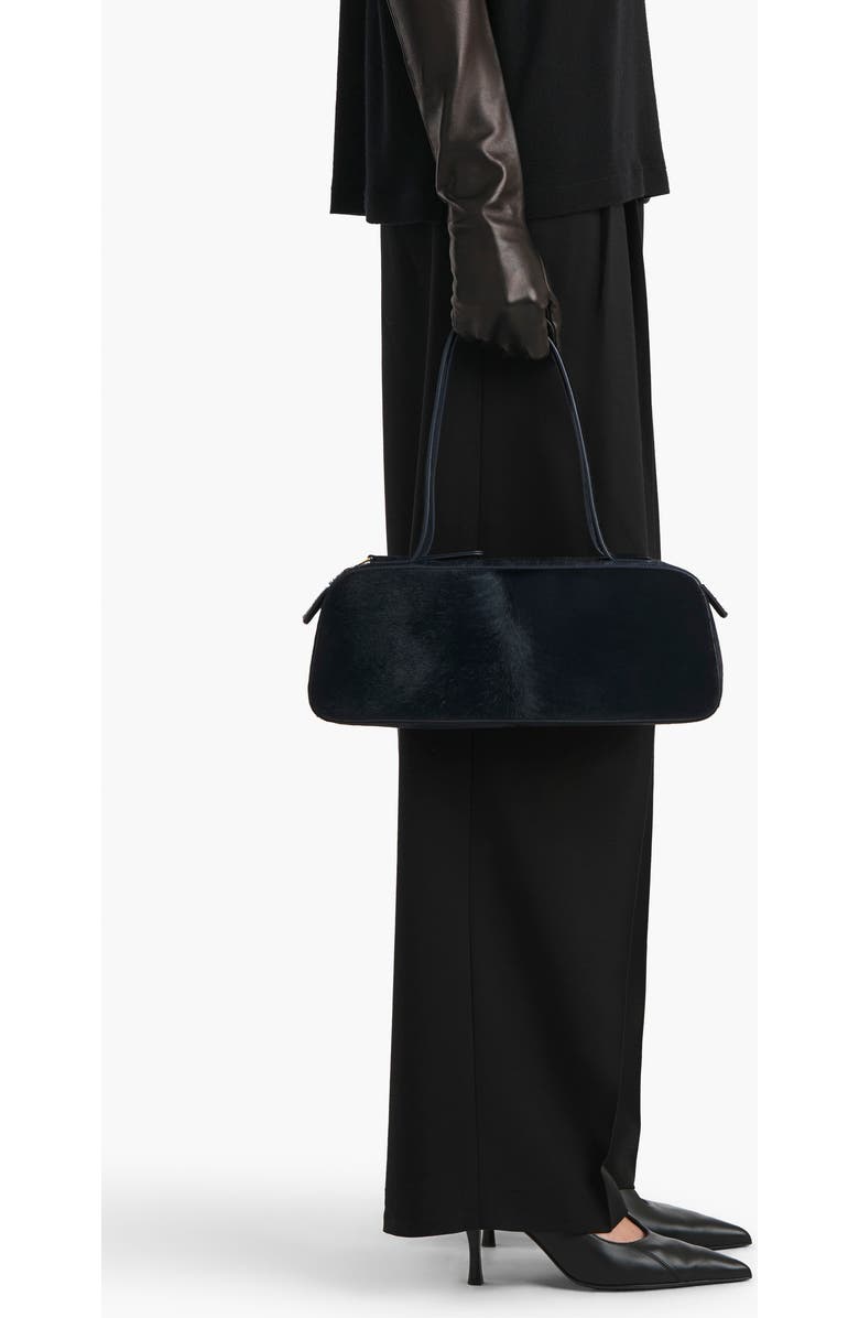 Khaite Simona Genuine Calf Hair Shoulder Bag, Alternate, color, Midnight Navy