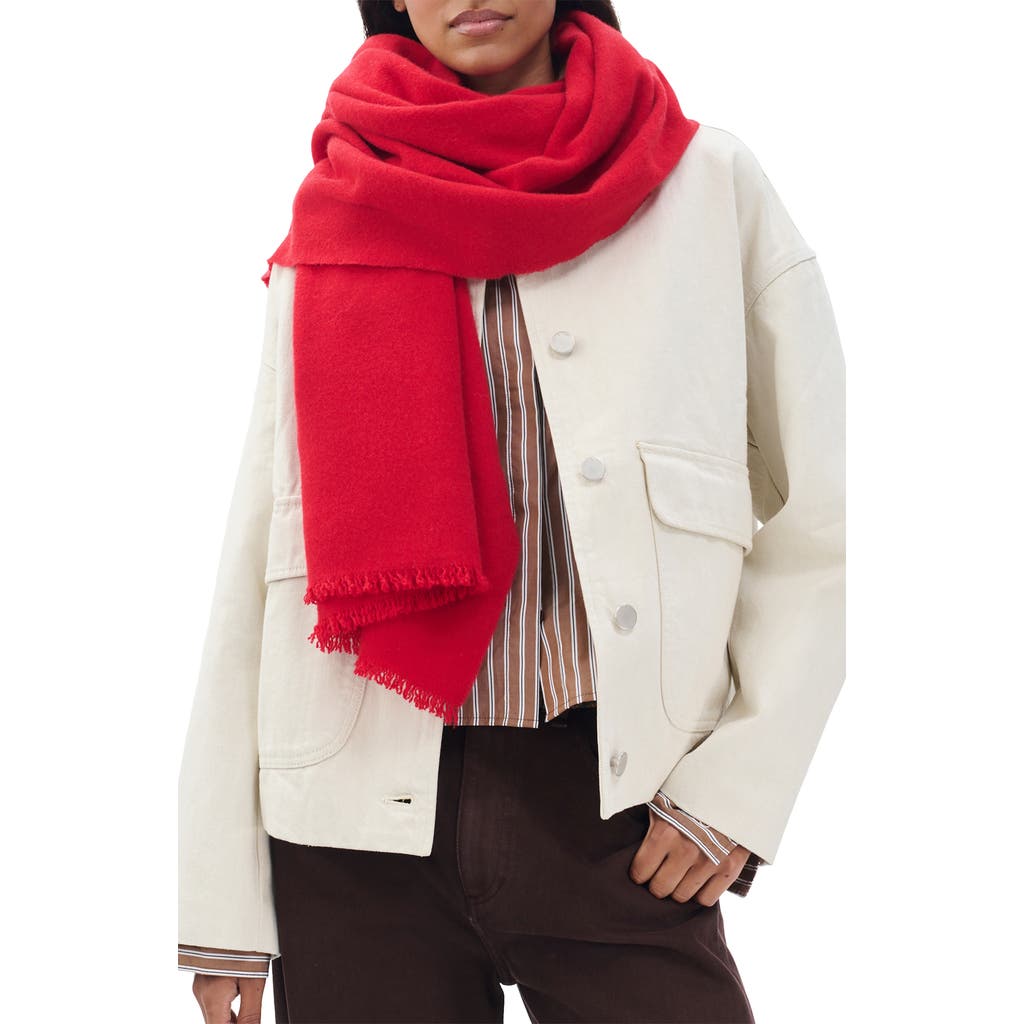 Rag & Bone Textured Cashmere Scarf In Red