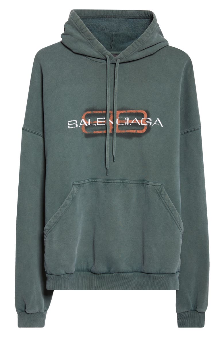 Large Fit BB Icon Stencil Graphic Hoodie (Men) | Nordstrom