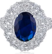CZ by Kenneth Jay Lane Oval Cubic Zirconia Halo Ring