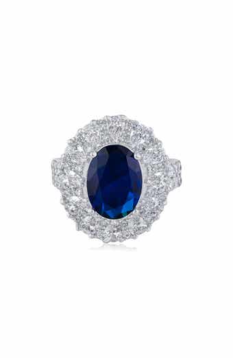 CZ by Kenneth Jay Lane Oval Cubic Zirconia Halo Ring