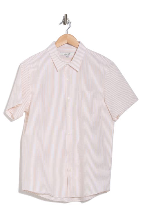 Joe's Stripe Cotton Seersucker Short Sleeve Button-up Shirt In Pink