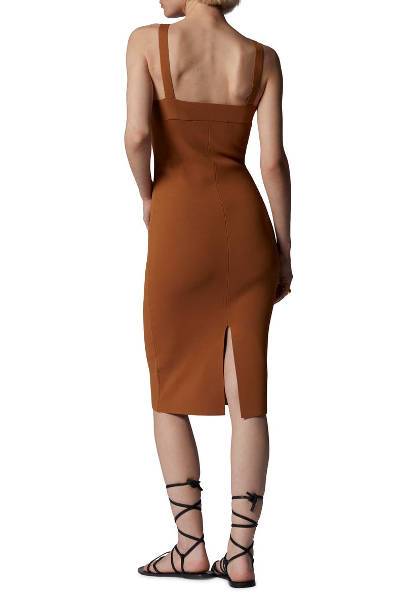 Appoline Midi Dress, Alternate, color, ALMOND