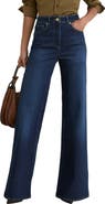 Reiss Jas High Waist Wide Leg Jeans