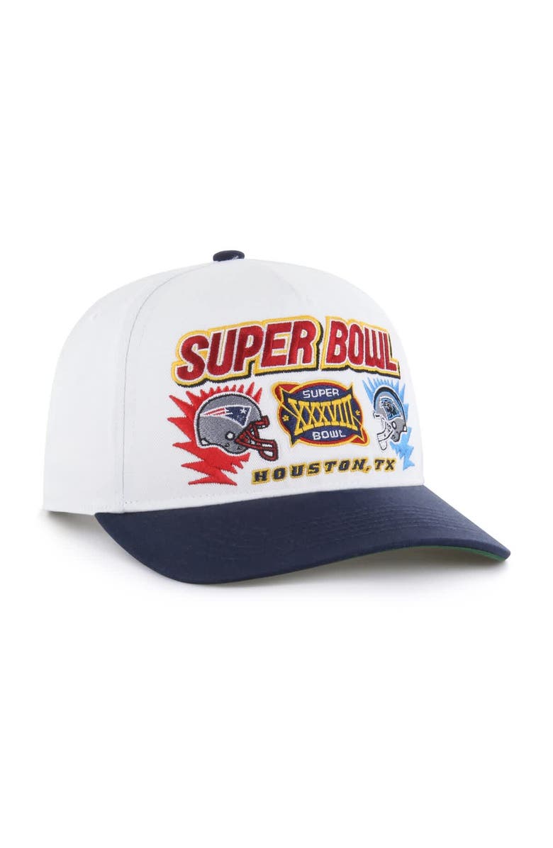 '47 Men's '47 White/Navy NFL Multi-Team Throwback Dueling Logos Adjustable Hitch Hat, Alternate, color, White