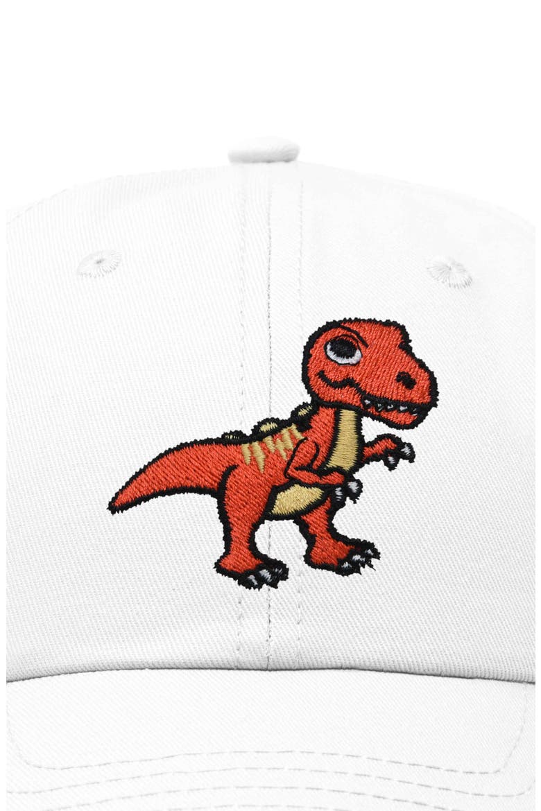T-Rex Embroidered Casual Cap, Alternate, color, White