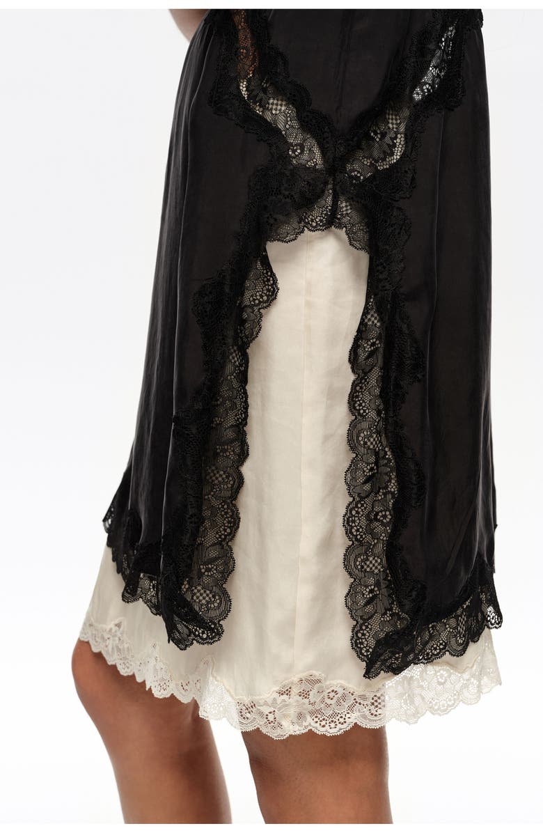 Bimba y Lola Long Lingerie Top, Alternate, color, Washed Black