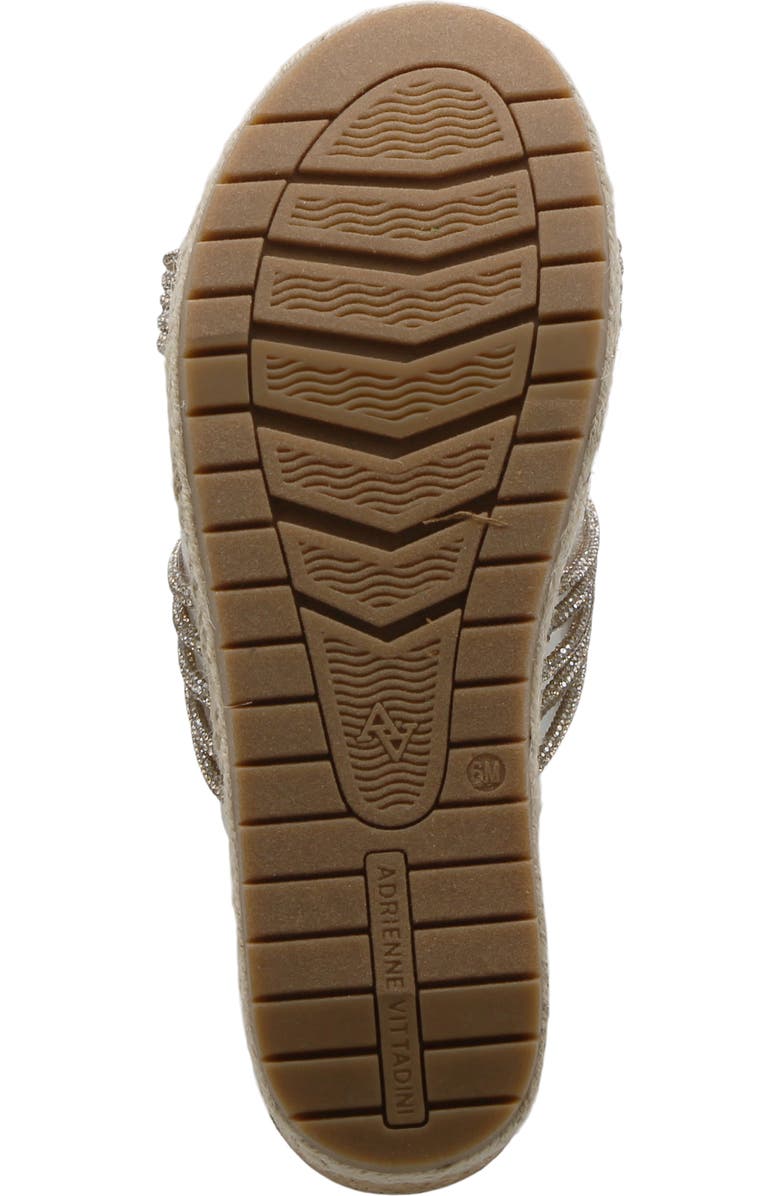 Adrienne Vittadini Proove Embellished Slide Sandal, Alternate, color, Clear Gold