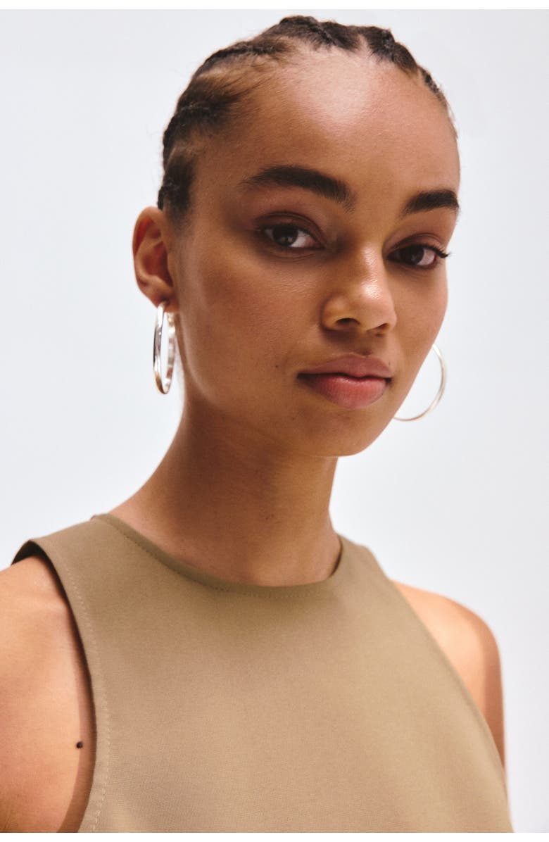 H&M Flared-skirt Dress, Alternate, color, Beige