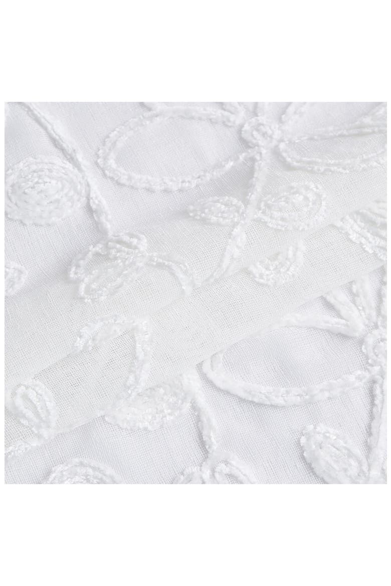 Rita Floral Set of 2 Sheer Panel Curtains, Alternate, color, WHITE