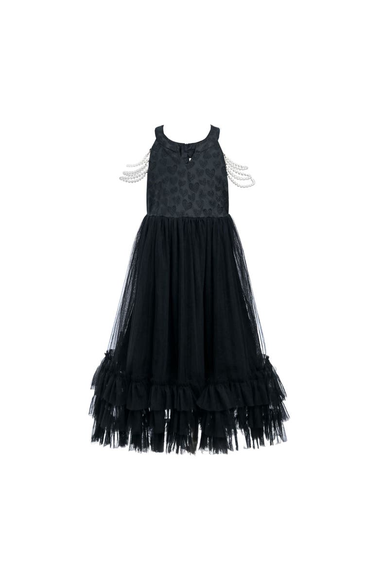 Tulleen Tripoli Dress, Main, color, Black