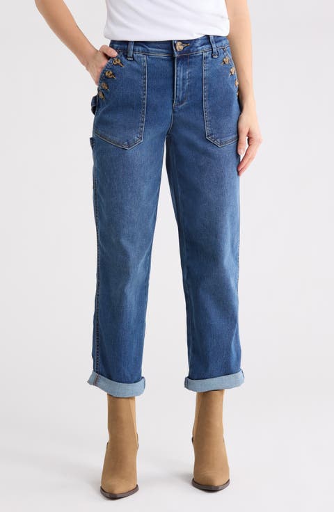 Ab Technology Cuffed Straight Jeans