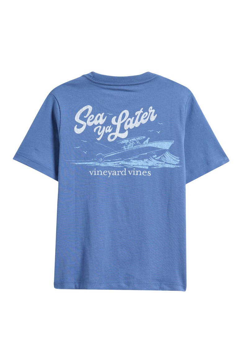Kids' Sea ya Later Pocket Graphic T-Shirt, Alternate, color, MOONSHINE