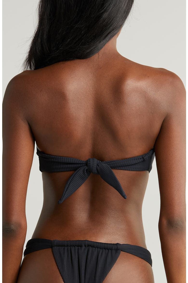 Tori O-Ring Rib Bikini Top, Alternate, color, BLACK RIB