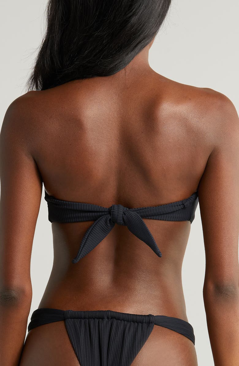 MONTCE Tori O-Ring Rib Bikini Top, Alternate, color, Black Rib