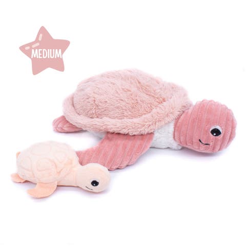 Sea Turtle Mom & Her Baby (Medium) - Secret Keeper Plush Toy, Eco-Friendly, Soft & Washable