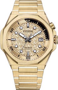 Citizen Series8 890 City Lights Automatic Goldtone Bracelet Watch, 42.6mm