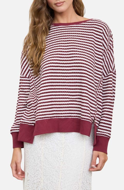 Stripe Cotton Blend Sweater