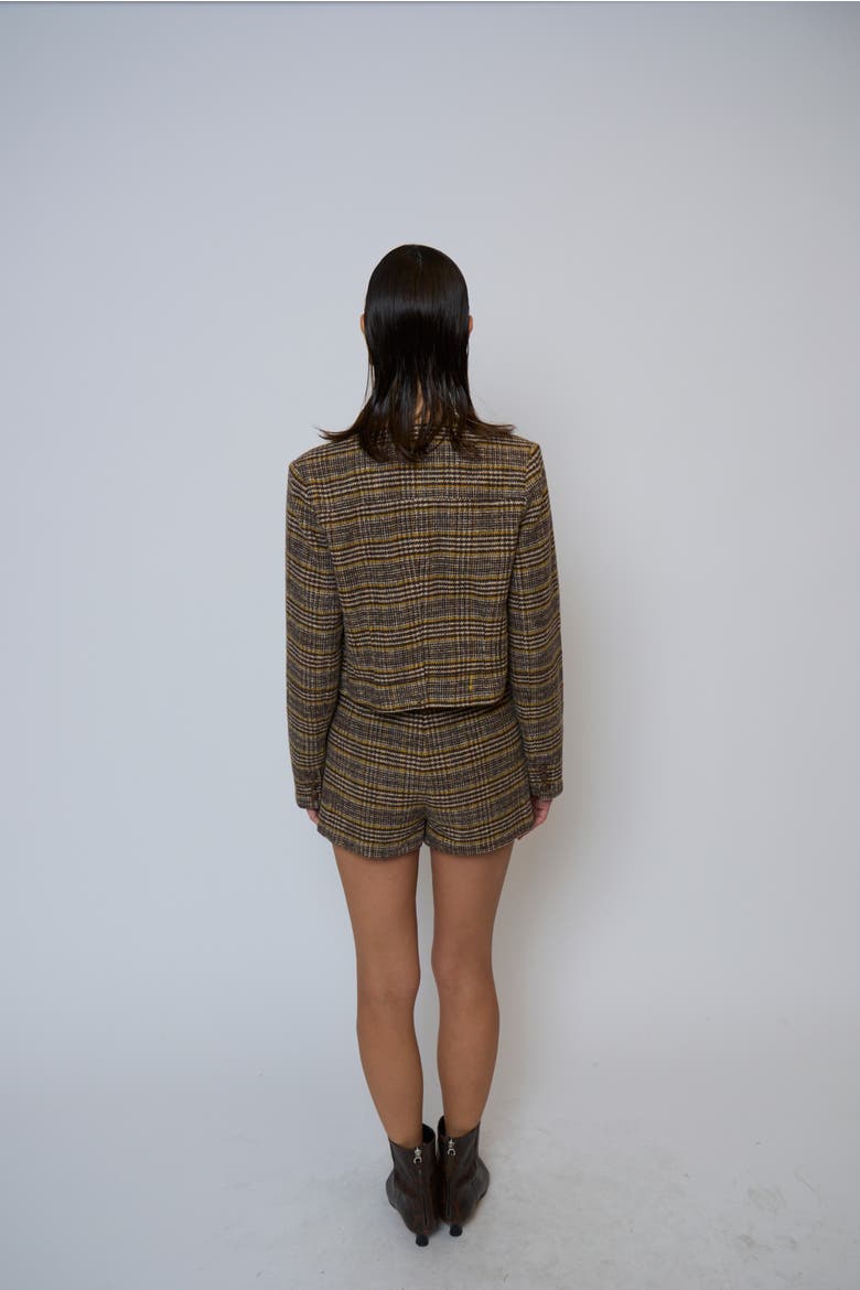 Billie Plaid Jewel Neck Jacket, Alternate, color, Plaid