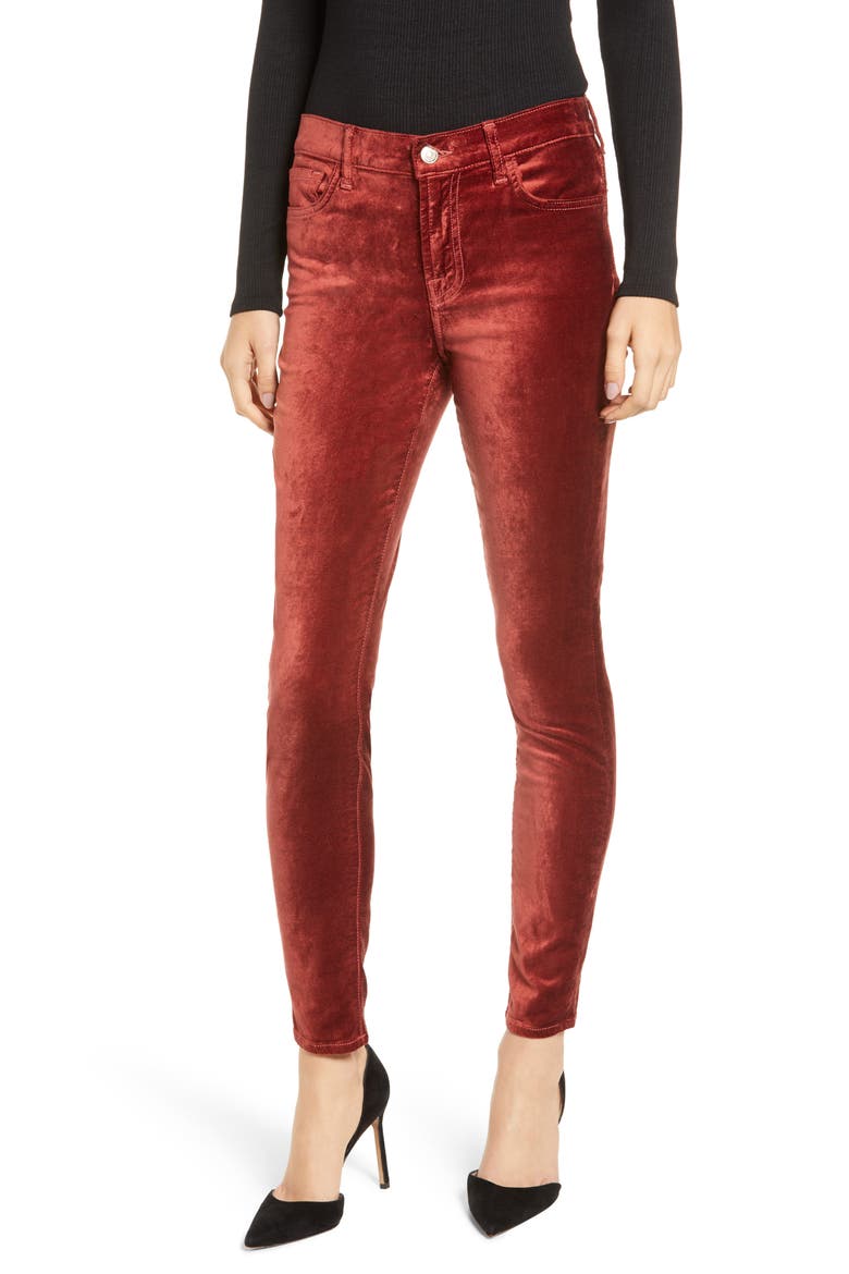 7 For All Mankind® Velvet Ankle Skinny Jeans, Main, color, VELVET ANTIQUE PINK
