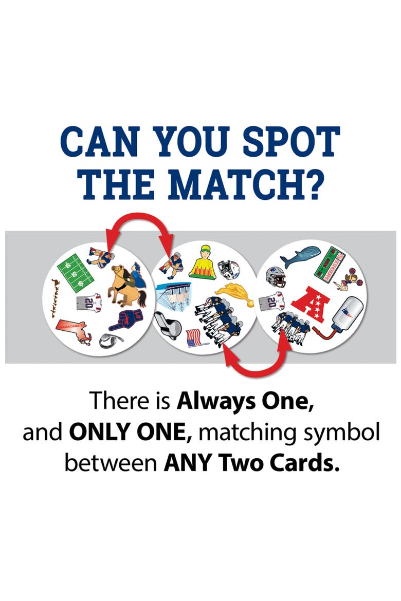 New England Patriots Spot It! Card Game, Alternate, color, Multicolor