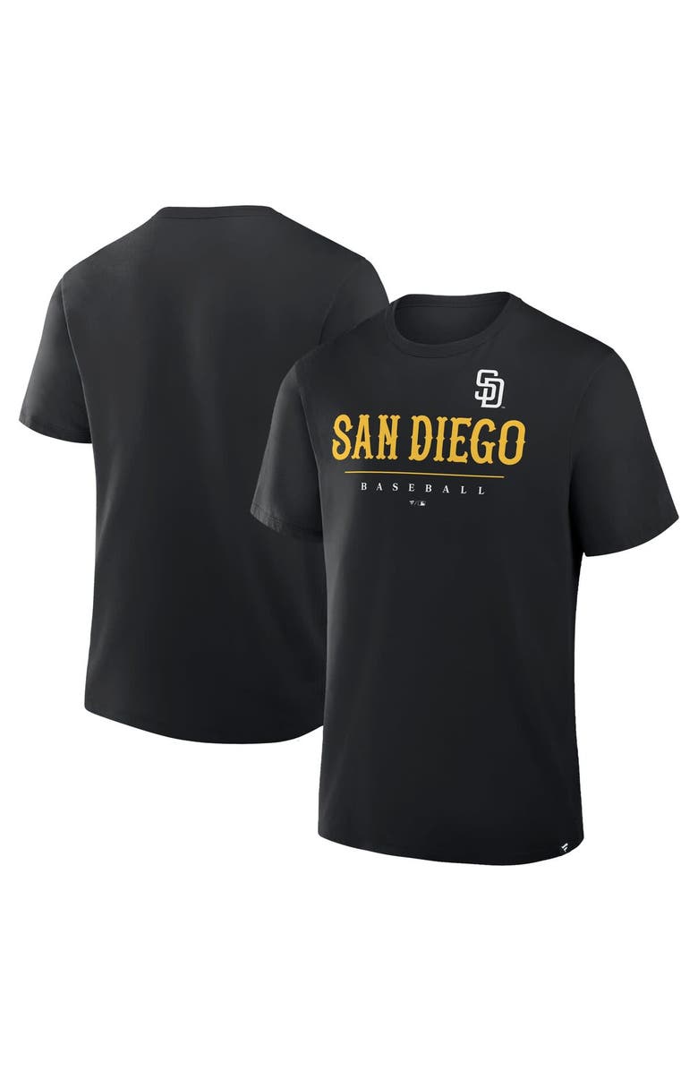 FANATICS Men's Fanatics Black San Diego Padres Color Pop Legacy Clubhouse T-Shirt, Alternate, color, Black