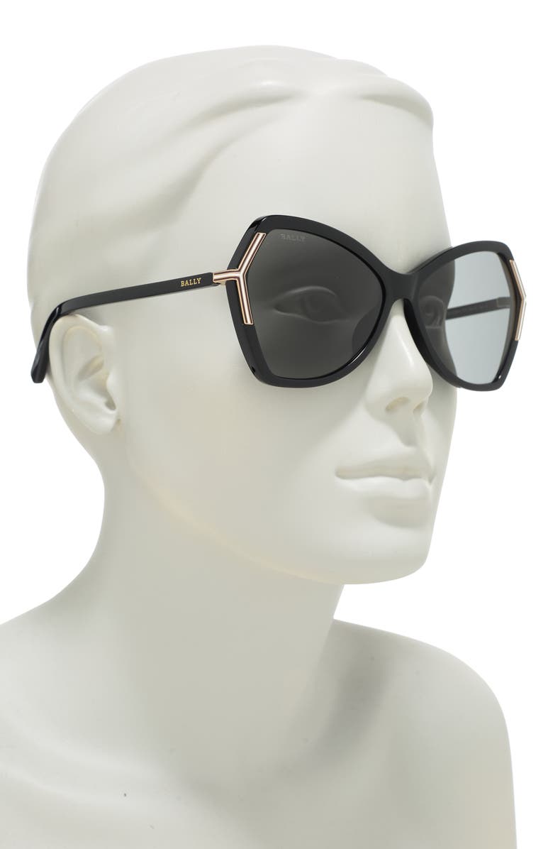 Bally 60mm Geometric Sunglasses, Alternate, color, 