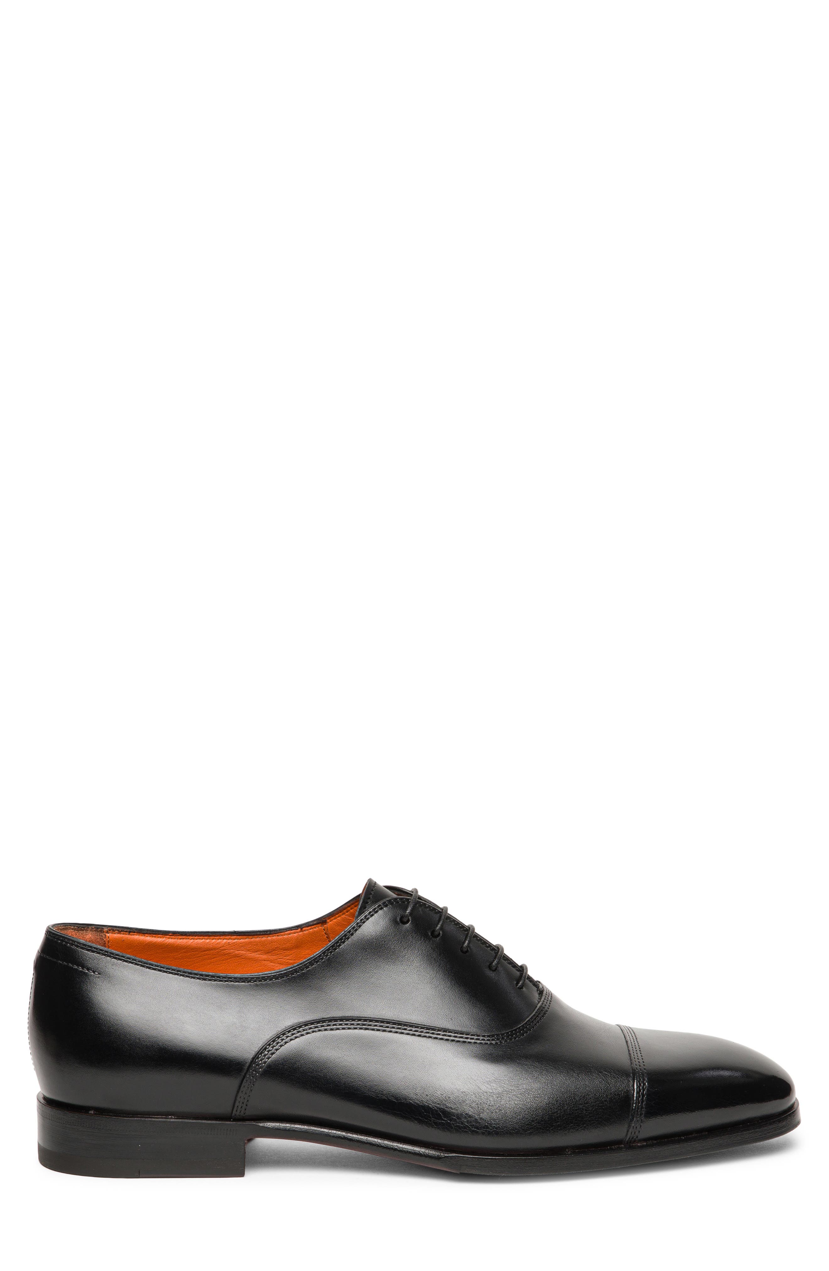 Santoni Lace-Up Cap Toe Oxford, Alternate, color, 