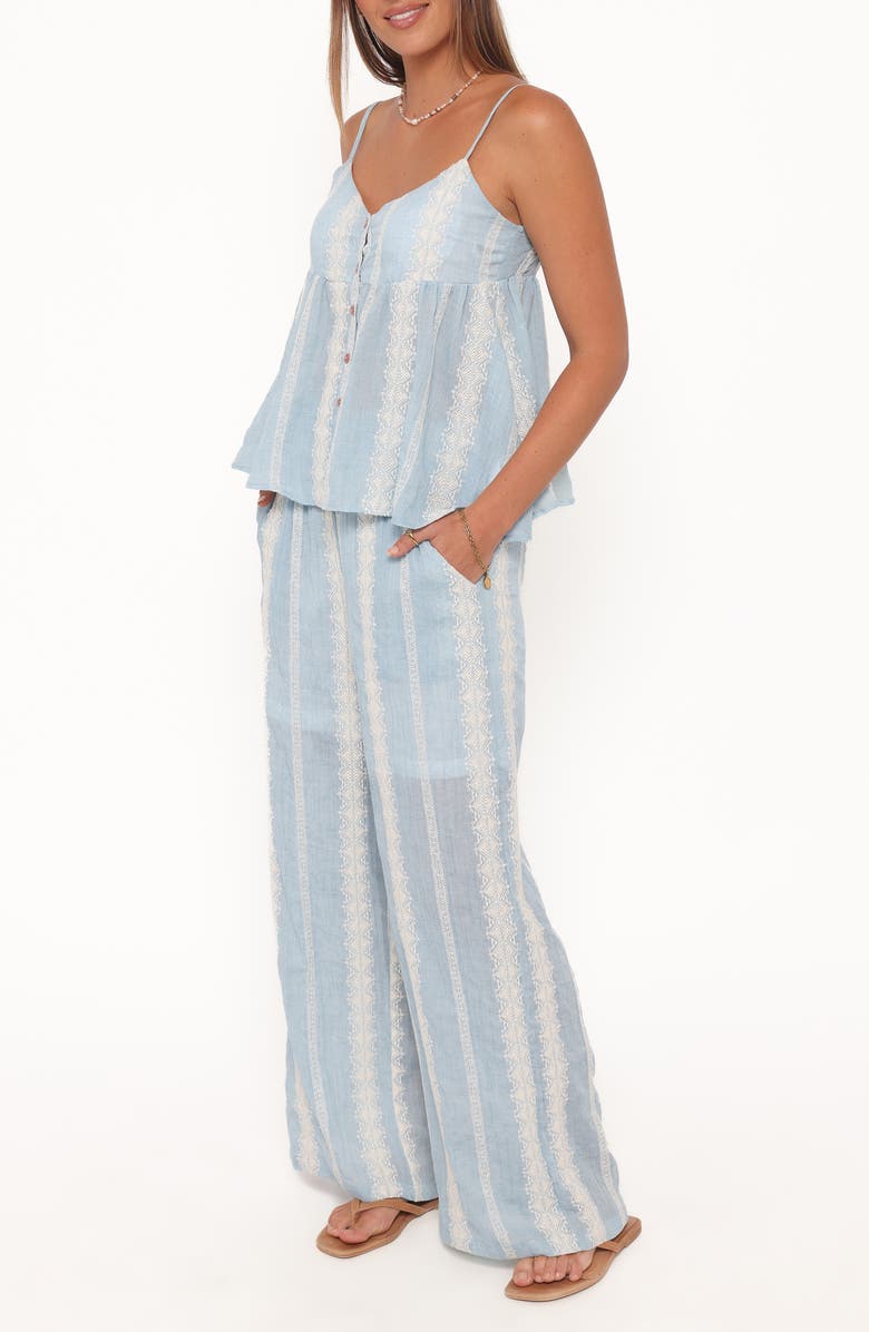 Petal & Pup Mila Embroidered Tank & Wide Leg Pants Set, Alternate, color, Light Blue