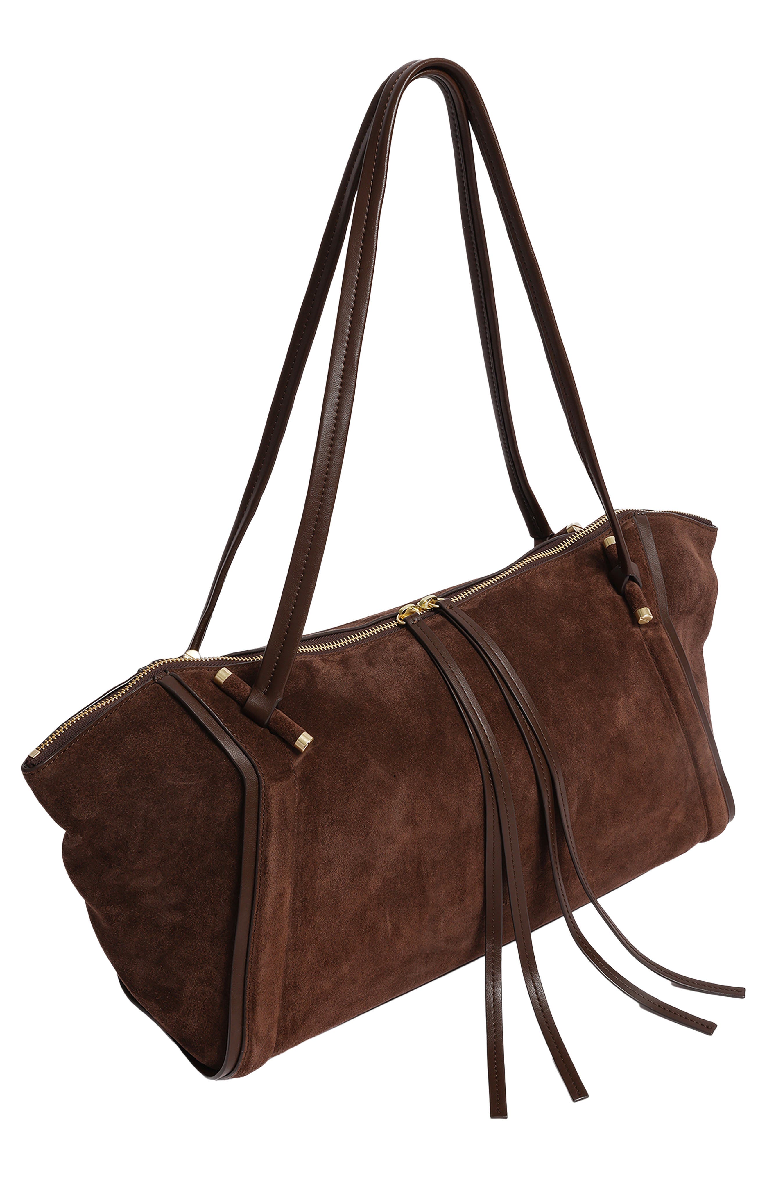 Highline East/West Top Zip Leather Tote, Alternate, color, CHOCOLATE