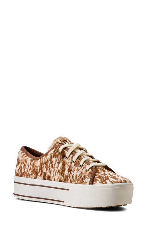 Skylar Croc Embossed Leather Sneaker