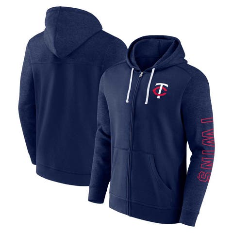 Men's Fanatics Branded Navy Minnesota Twins Offensive Line Up Lightweight Full-Zip Hoodie