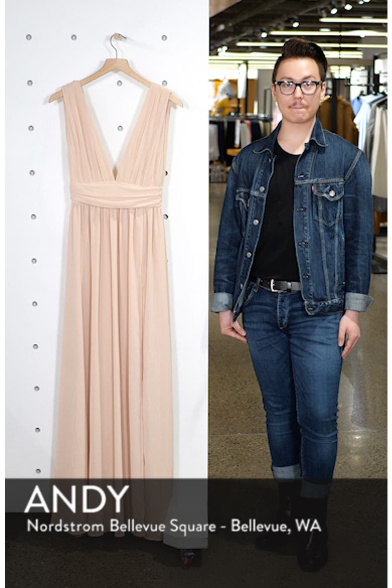 Plunging V-Neck Chiffon Gown video