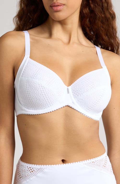 Chantelle Lingerie Easy Support Full Coverage Underwire T-shirt Bra In White
