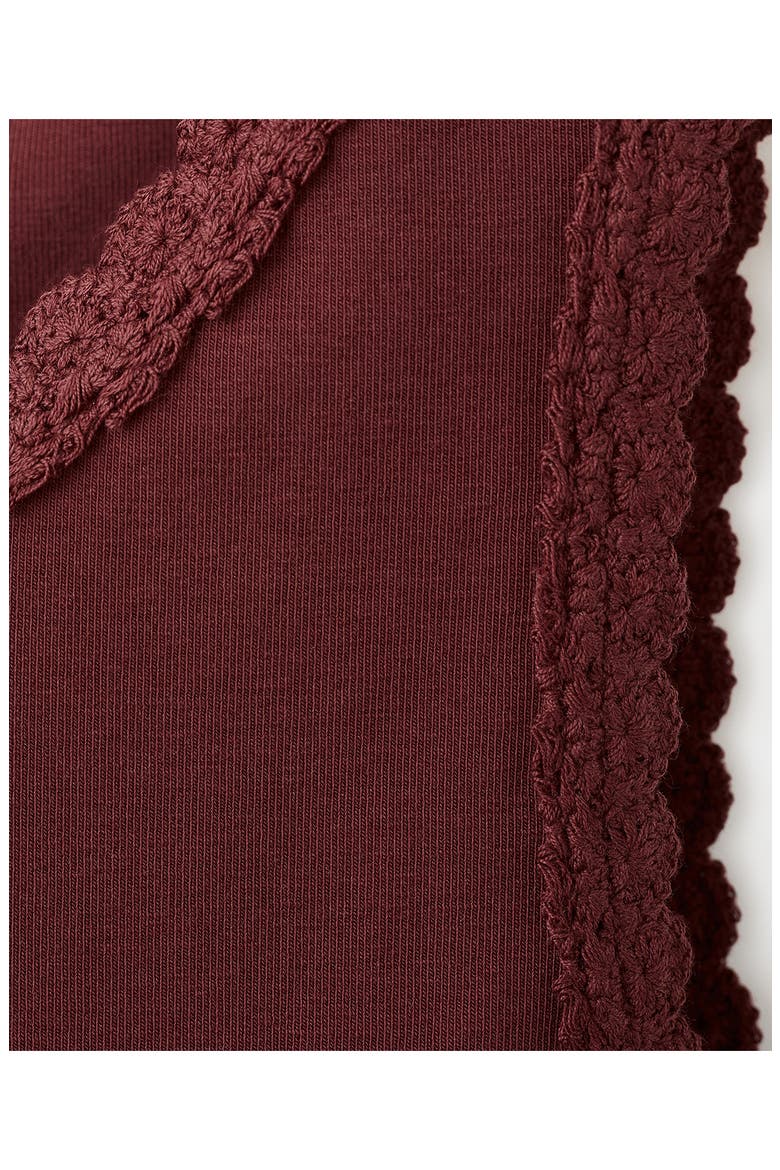 Scallop Crochet Tank, Alternate, color, BROWN