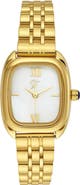 st. Moran 18K Gold Plate Bracelet Watch, 12.7mm x 25.4mm