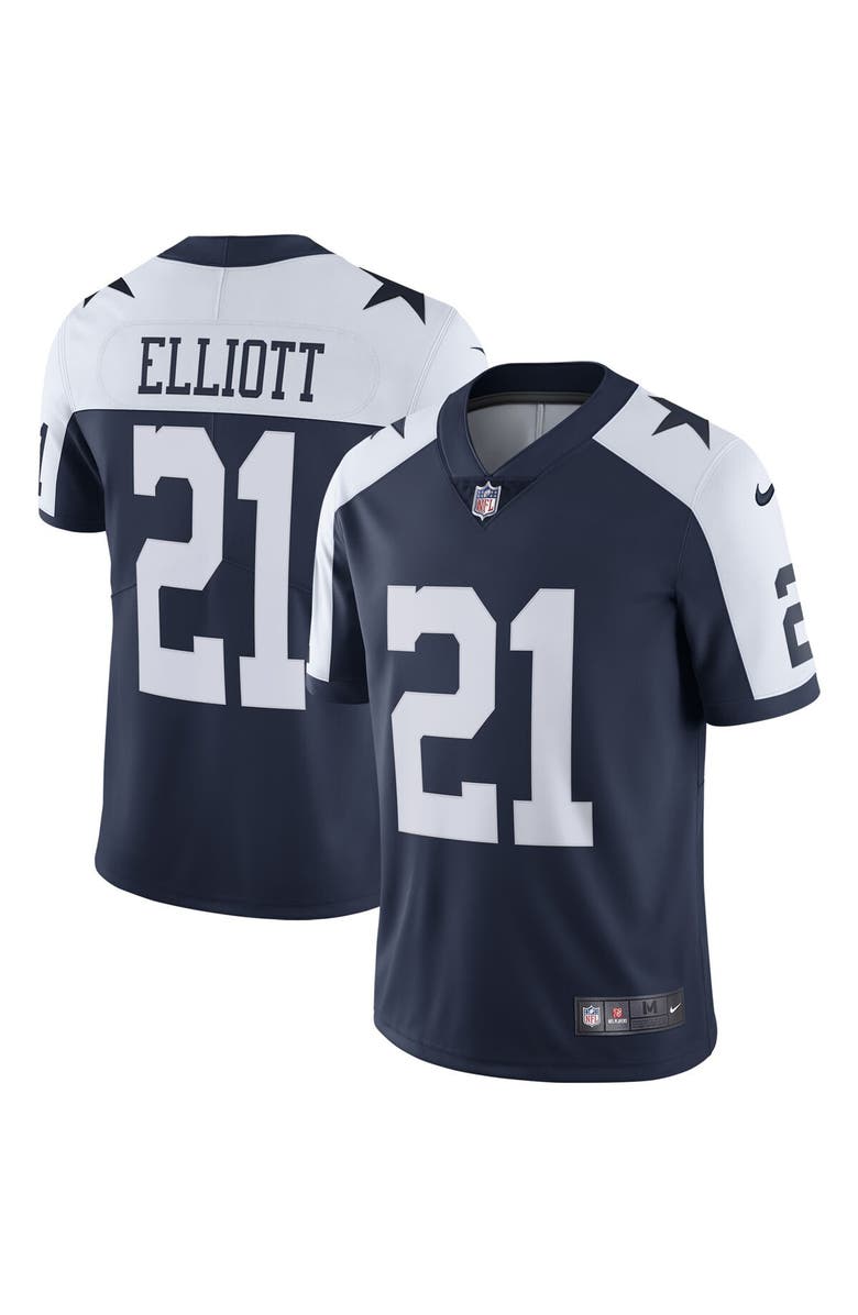 Nike Men's Nike Ezekiel Elliott Navy Dallas Cowboys Alternate Vapor Limited Jersey, Main, color, 