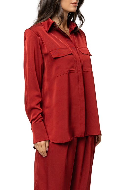 Jluxlabel Misty Button-up Shirt In Red