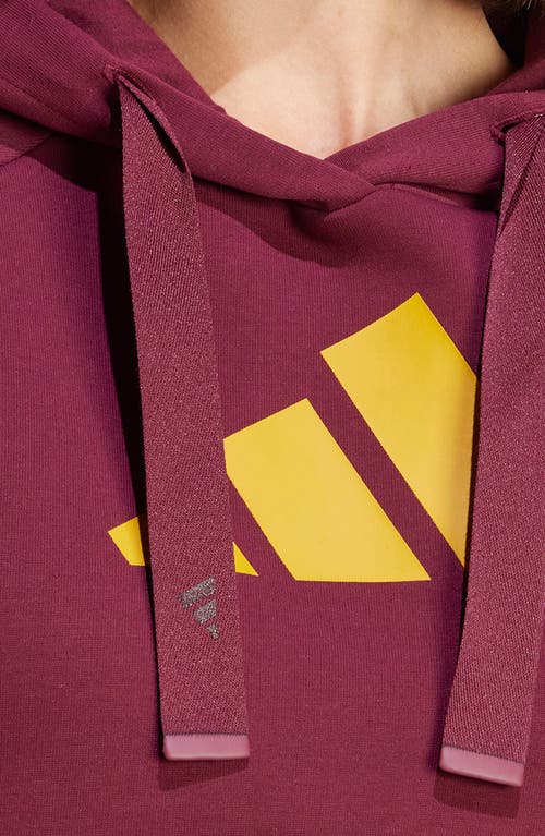 Adidas X Farm Rio Logo Graphic Crop Hoodie In Red