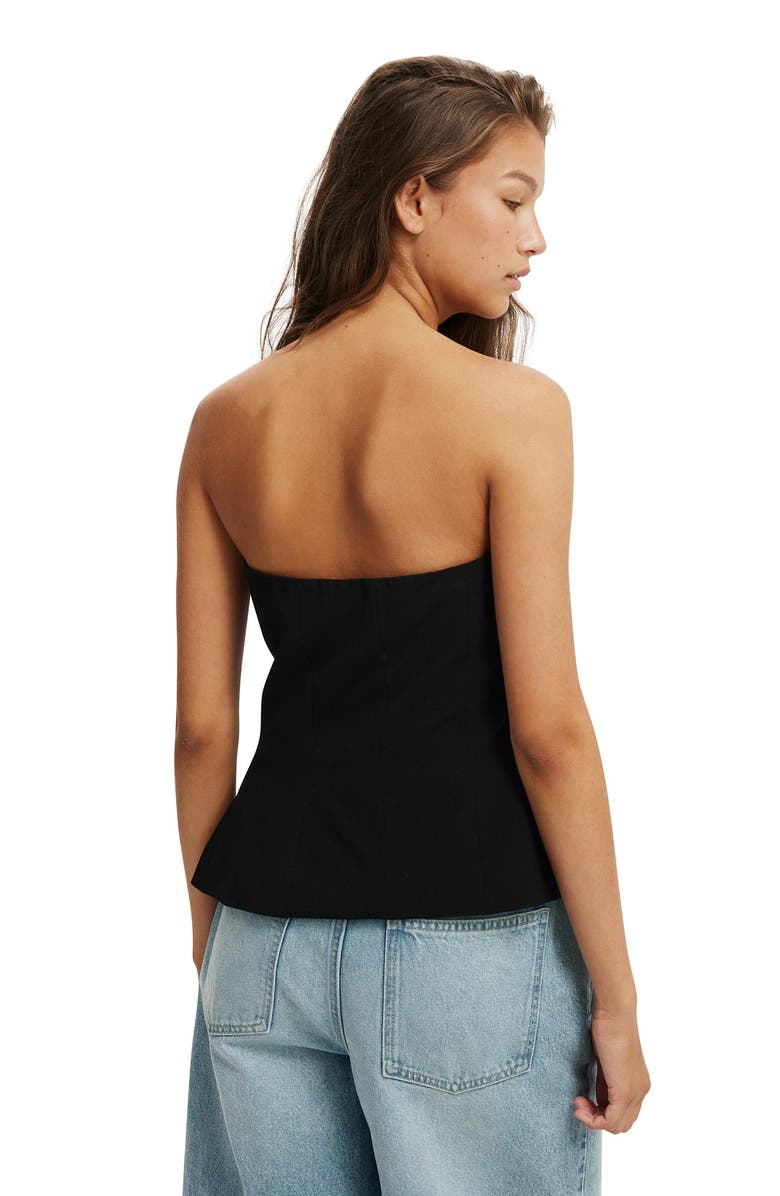 Cotton On Women's Luis Strapless Suiting Vest, Alternate, color,