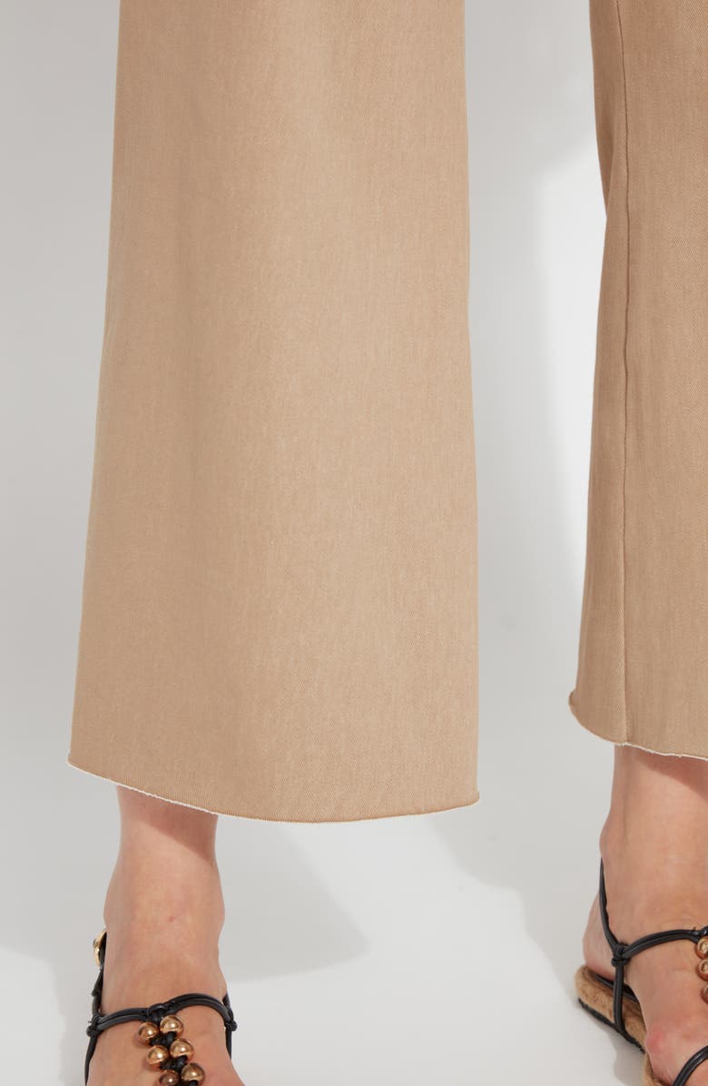 Lysse High Waist No Side Seam Ankle Wide Leg Knit Jeans, Alternate, color, 