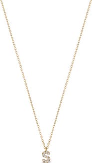 Bony Levy Icon Pavé Diamond Initial Pendant Necklace