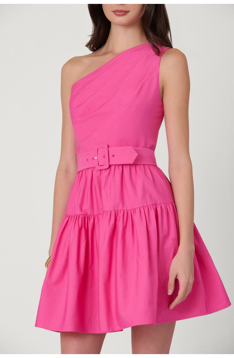 Shoshanna Cotton Faille Crawford Dress, Alternate, color, Fuchsia