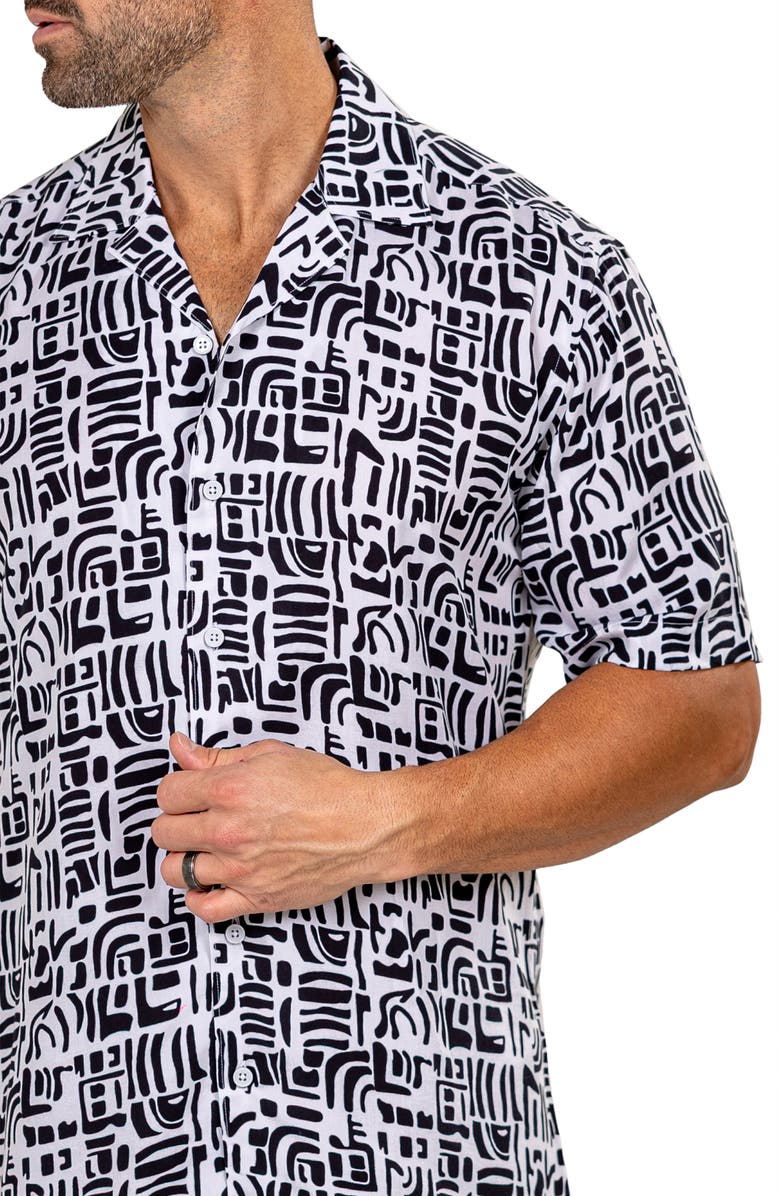 Maceoo Apachi Marthyr0249 White Camp Shirt, Alternate, color, 