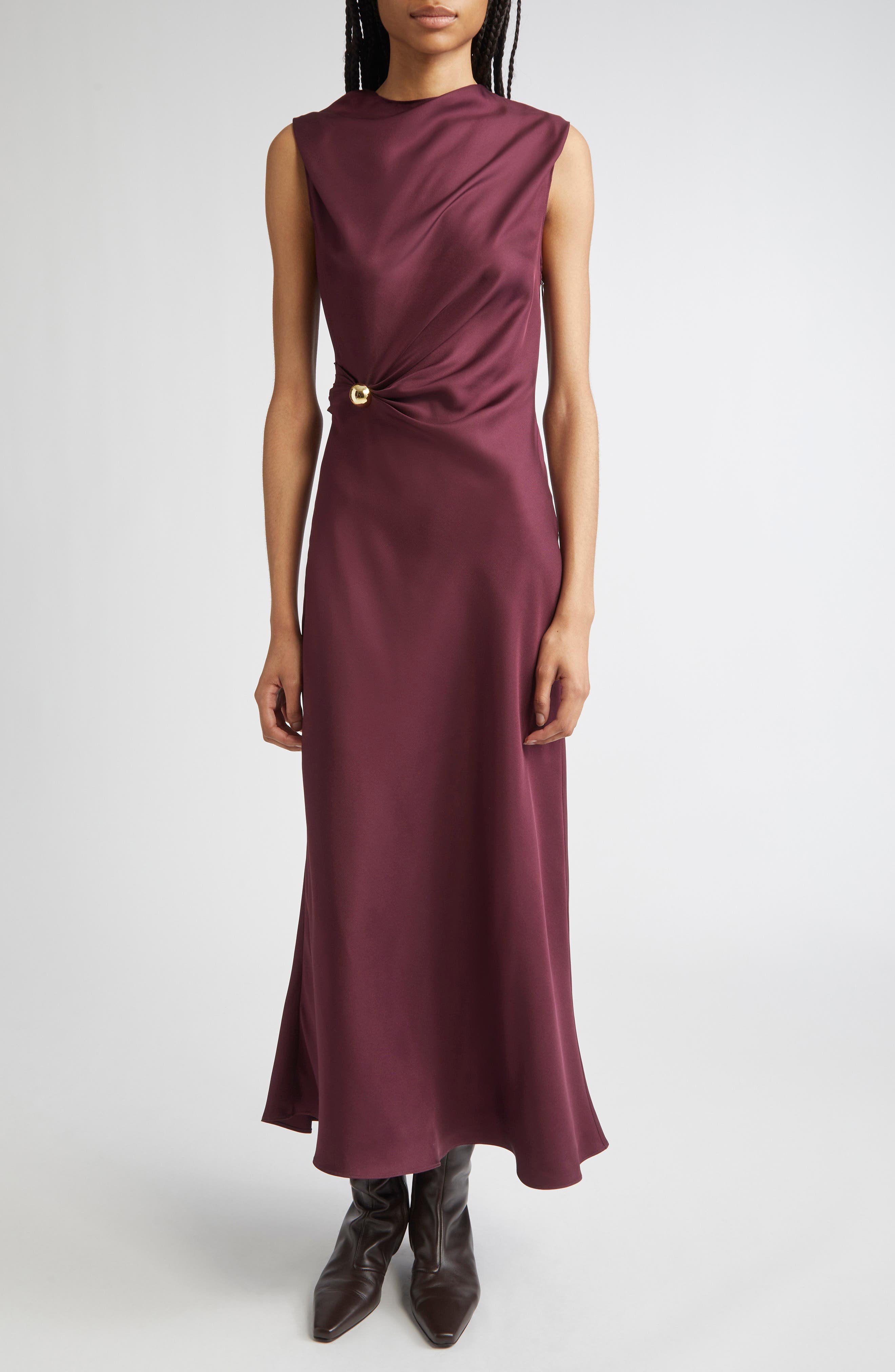 loulou satin dress Loulou de Saison Iraka Mesh And Silk-twill Midi Dress - Women - Black Dresses