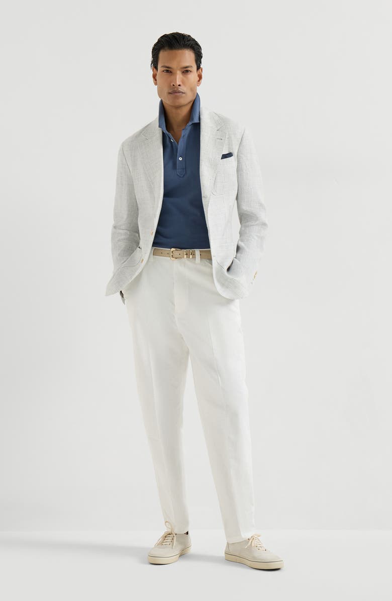 Brunello Cucinelli Piqué polo shirt, Alternate, color, Azure